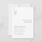 バジェットエレガントBohoフォトウェディング招待状 招待状 (裏面)