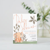 バジェットエレファントコーラルベビーシャワー招待状 (スタンド正面)