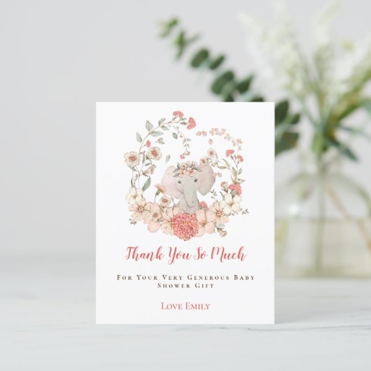 バジェットエレファントフローラピーチベビーシャワーありがとう (スタンド正面)