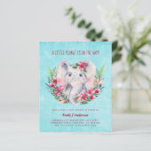 バジェットエレファントベビーシャワー招待状サファリ (スタンド正面)