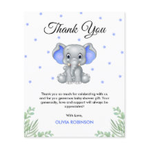 バジェットエレファントボーイ赤ちゃんシャワーサンキューカード