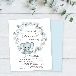 バジェットエレファント男の赤ちゃんスプリンクル招待状