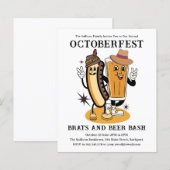 バジェットオクトバーフェストブラッツビールパーティの招待状 (正面/裏面)