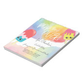 バジェットオポップ・アートのーバーポップシクル誕生日招待状 ノートパッド (回転)