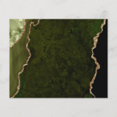 バジェットオリーブグリーン瑪瑙の結婚式の日付を保存 (裏面)