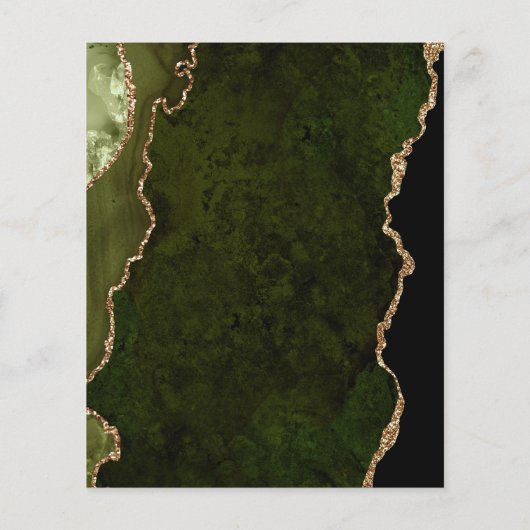 バジェットオリーブグリーン金ゴールドアゲ結婚ートのメニュー (裏面)