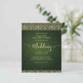 バジェットオリーブモスグリーン金ゴールドレース素朴ズ結婚 (スタンド正面)