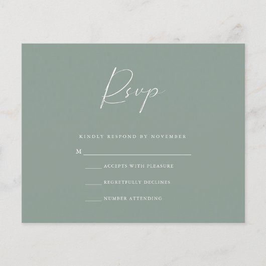 バジェットオリーブRSVPカード チラシ (正面)