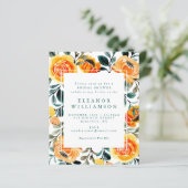 バジェットオレンジウォーターカラーフラワーズブライダルシャワー (スタンド正面)