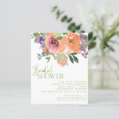 バジェットオレンジパープルボタニカルブライダルシャワー (スタンド正面)