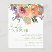 バジェットオレンジパープルボタニカルブライダルシャワー (正面)