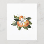 バジェットオレンジフローラベビーシャワー招待状 (裏面)