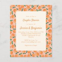 バジェットオレンジ果実水カラーカップルシャワー