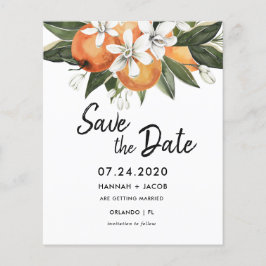 バジェットオレンジ柑橘類の緑のナツカードを保存