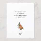 バジェットオレンジ素朴ホリデーサンクスギビングディナー チラシ (裏面)