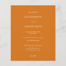 バジェットオレンジ結婚書道フライヤー チラシ