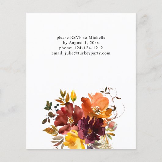 バジェットオレンジ&イエローフローラ感謝祭リース チラシ (裏面)