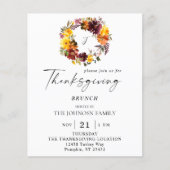 バジェットオレンジ&イエローフローラ感謝祭リース チラシ (正面)