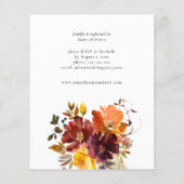 バジェットオレンジ&イエロー秋フローラブライダルシャワー (裏面)