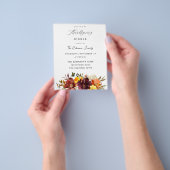 バジェットオレンジ&イエロー金ゴールドフローラ感謝祭 チラシ (手)