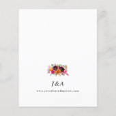 バジェットオレンジ、ピンク、紫の秋フローラ2ウェディング チラシ (裏面)