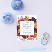 バジェットオレンジ、ピンク、紫の秋フローラ2ウェディング チラシ (シングル)