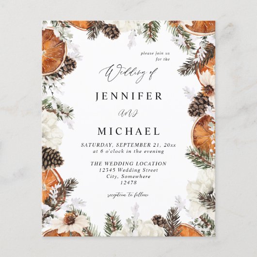 バジェットオレンジ&ホワイトフローラ素朴ズ (正面)