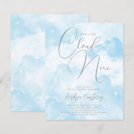 バジェットオンクラウドナインドリーミーブルーブライダルシャワー