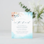 バジェットオンビーチブルー結婚式招待状 (スタンド正面)