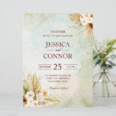 バジェットオータムウォーターシンプルカラー結婚ズ 招待状 (スタンド正面)