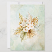 バジェットオータムウォーターシンプルカラー結婚ズ 招待状 (裏面)