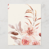 バジェットオータムウォーター色フローラ結婚式招待状 (裏面)