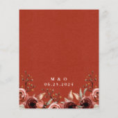 バジェットオータムウォーター色フローラ結婚式招待状 チラシ (裏面)