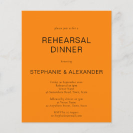 バジェットオータムオレンジリハーサルディナー招待状