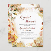 バジェットオータムカボプキンサンフラワーブライダルシャワー (正面/裏面)