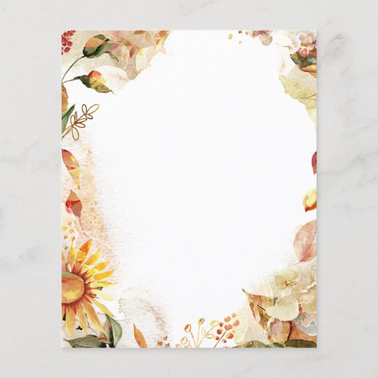 バジェットオータムカボプキンサンフラワーブライダルシャワー (裏面)