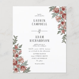 バジェットオータムテラコッタフローラ結婚式招待状