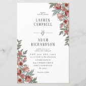 バジェットオータムテラコッタフローラ結婚式招待状 (正面)