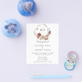 バジェットオータムモノグラム結婚式招待状 チラシ (シングル)