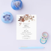 バジェットオータム結婚式招待状フライヤー チラシ (シングル)