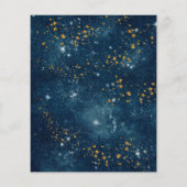 バジェットオーバーザムーン宇宙ベビーシャワー招待状 (裏面)