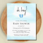 バジェットオーボーイズベビーシャワー招待状