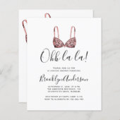 バジェットオーラランジェリーシャワー招待状 (正面/裏面)