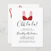 バジェットオーラランジェリーシャワー招待状 (正面/裏面)