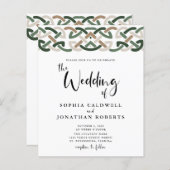 バジェットオールインワンケルト結び目模様結婚式招待状 (正面/裏面)