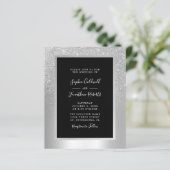 バジェットオールインワンシルバーフォイル結婚式招待状 (スタンド正面)