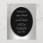 バジェットオールインワンシルバーフォイル結婚式招待状 (正面)