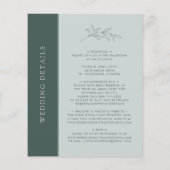 バジェットオールインワンセージエメラルド結婚式招待状 (裏面)