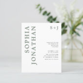 バジェットオールインワンセージグリーン結婚式招待状 (スタンド正面)