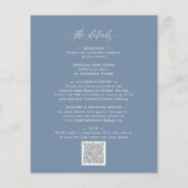 バジェットオールインワンダスティブルー結婚式招待状 (裏面)